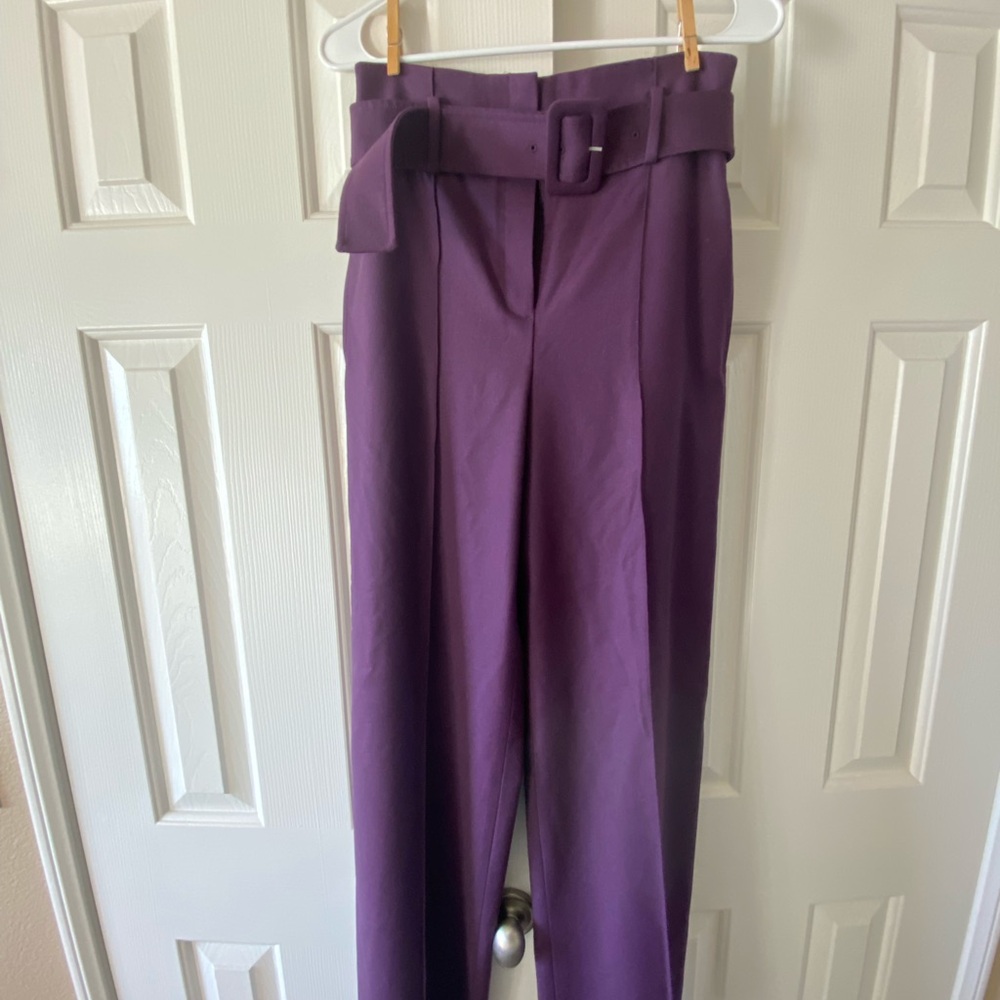 Theory Wide Leg High Waist Trousers